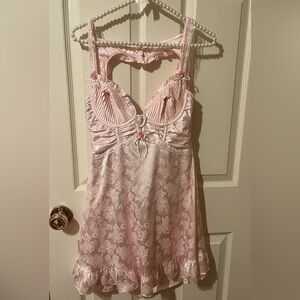 For Love and Lemons x Victoria’s Secret pink heart dress